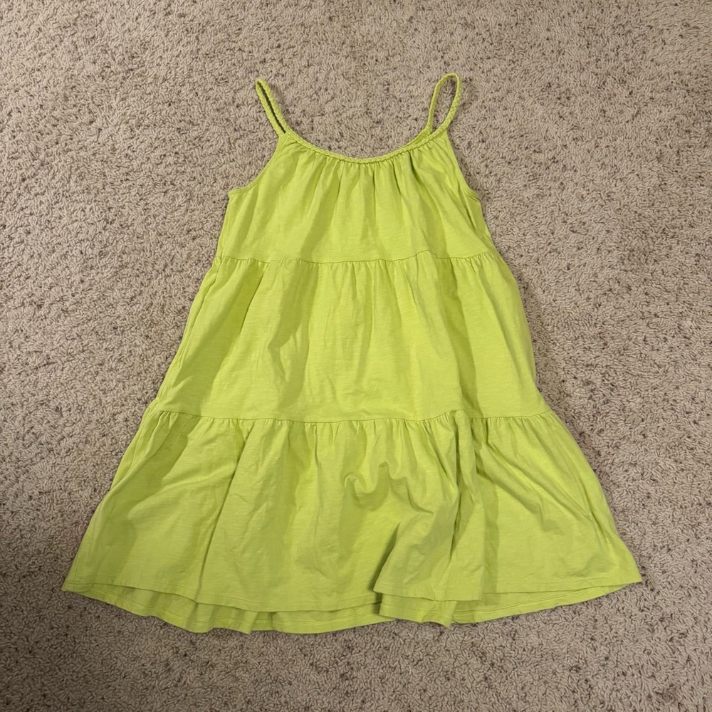 Yellow/Lime mini cotton dress!